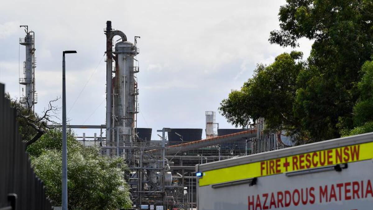 A Sydney chemical plant where a fire broke out.