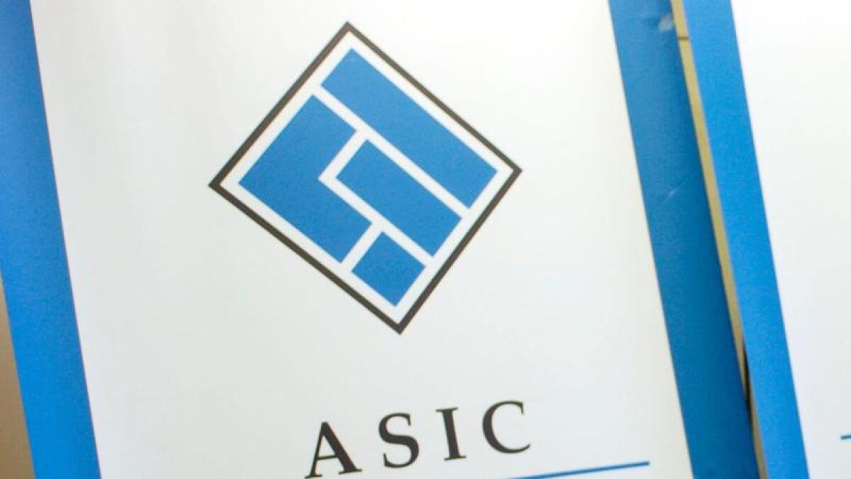 ASIC signage (file image)