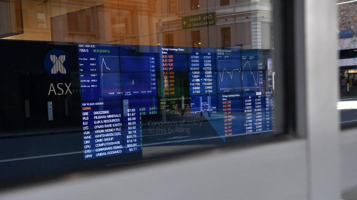 A file photo of the ASX display