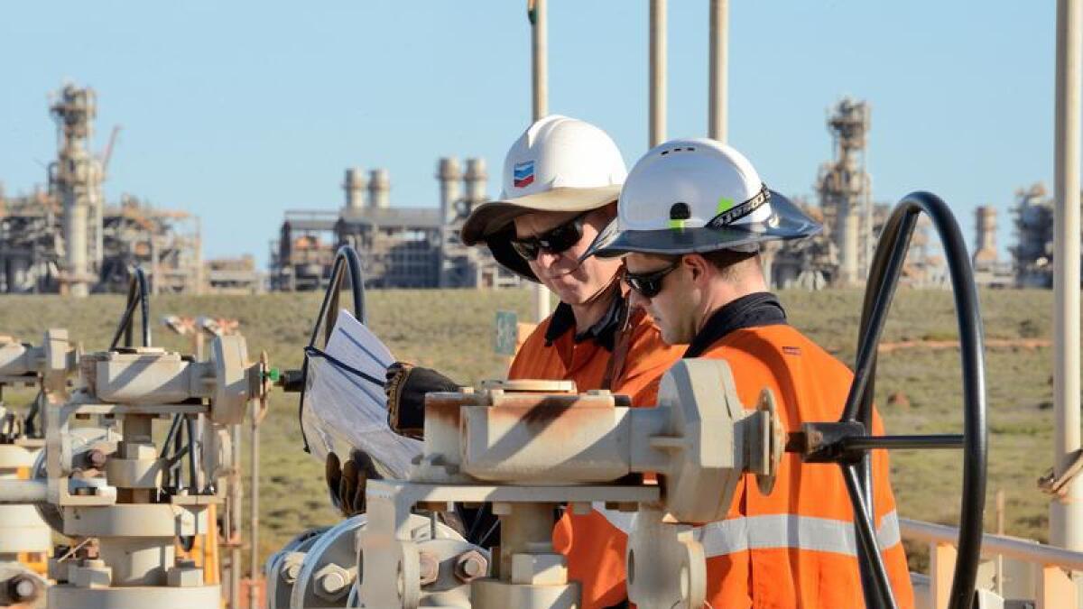 Chevron Australia personnel at the CCS facility on Barrow Island