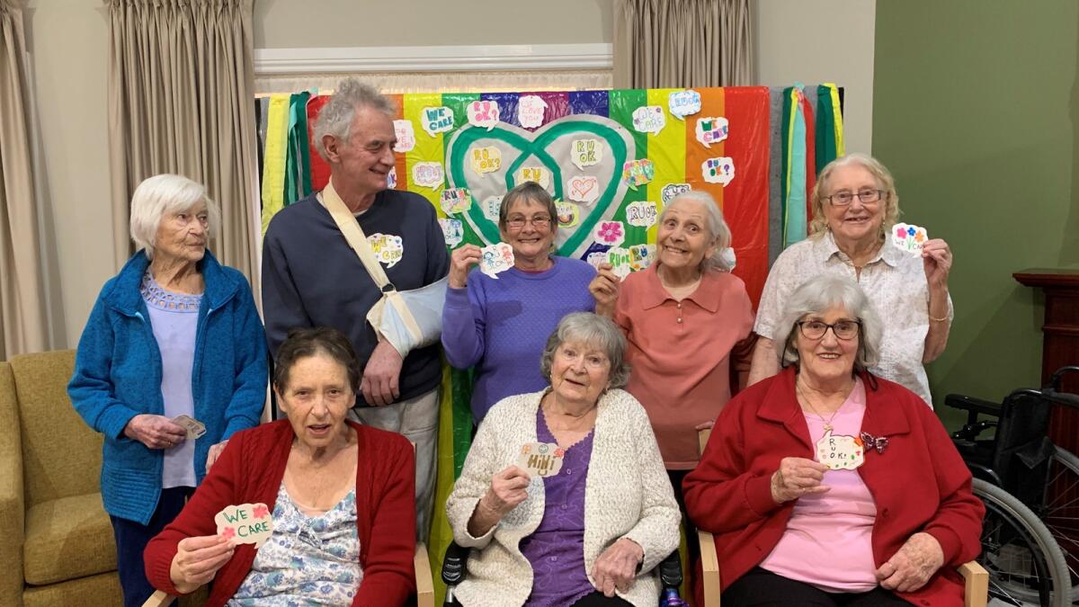 RUOK? Estia residents took part in activities to raise awareness of the importance for looking out for themselves and one another.