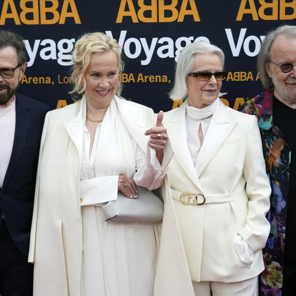 Bjorn Ulvaeus, Agnetha Faltskog, Anni-Frid Lyngstad and Benny of ABBA