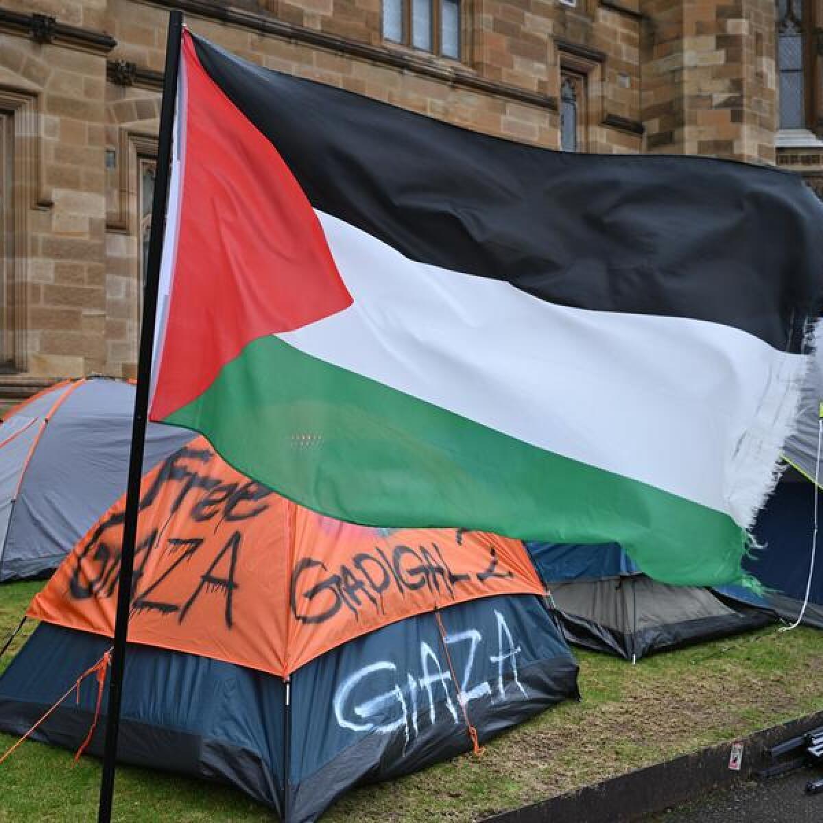 Pro-Palestine camp at University of Sydney