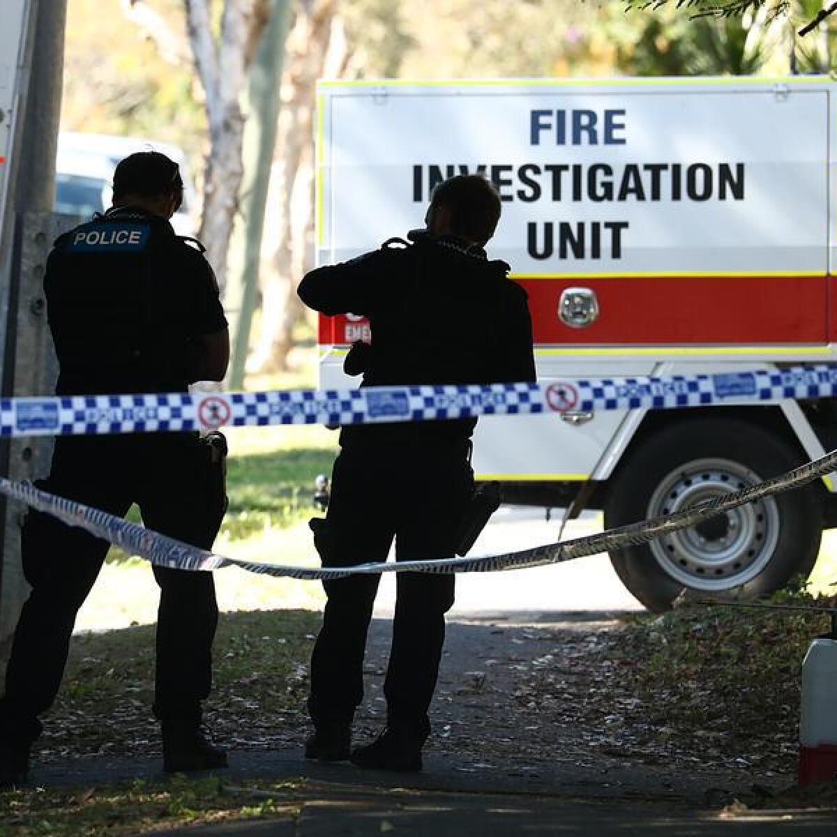 Police and the fire investigations unit