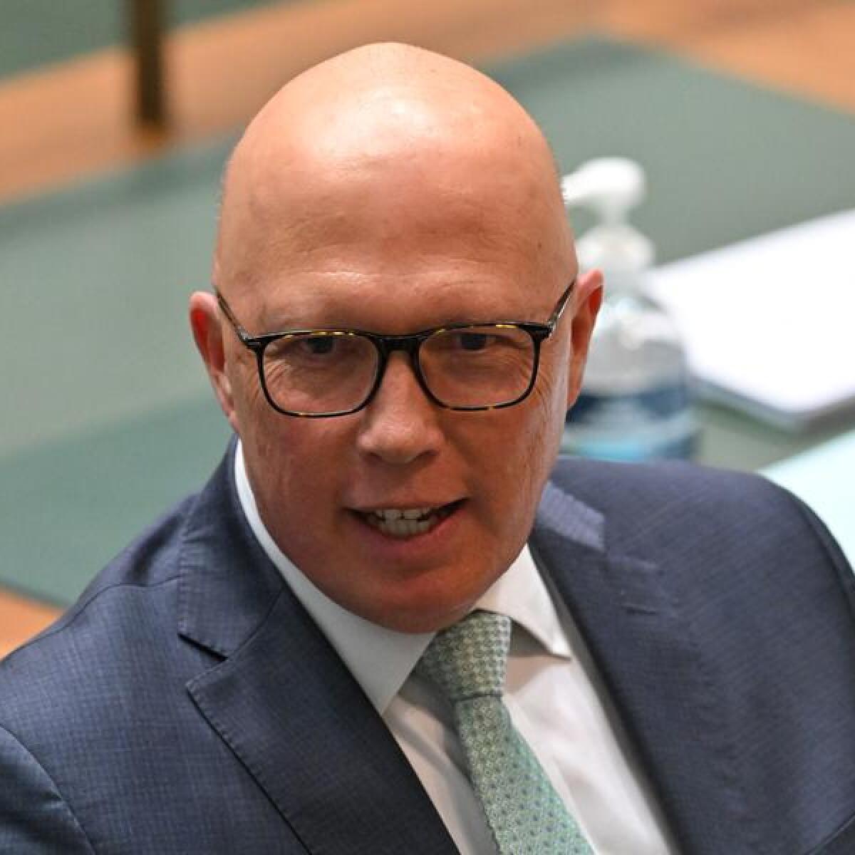 Leader of the Opposition Peter Dutton during Question Time