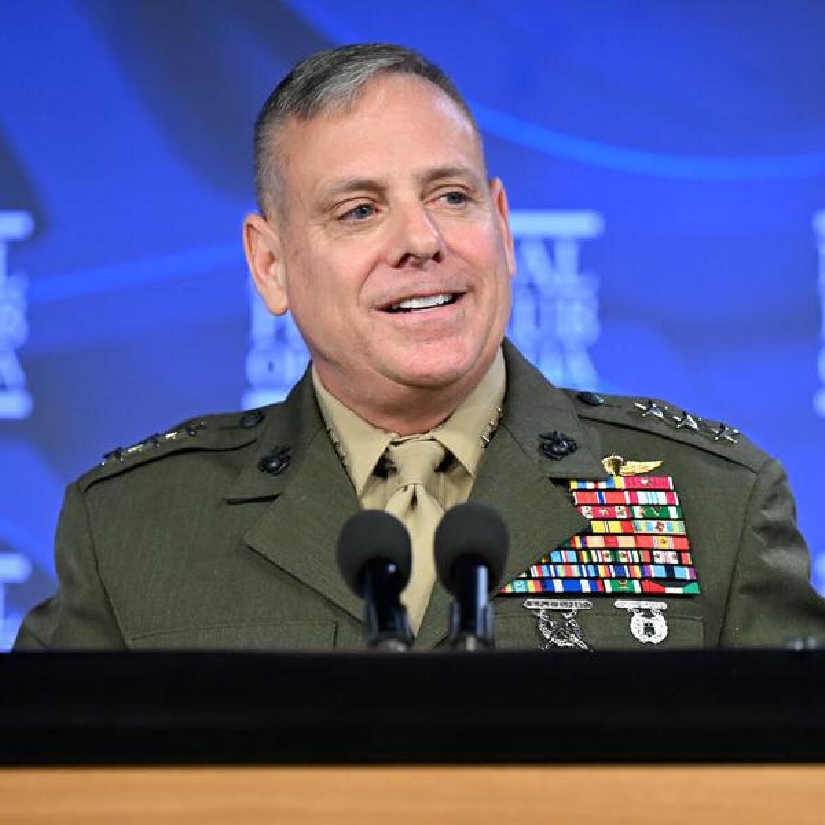 US Lieutenant General Stephen Sklenka at the National Press Club