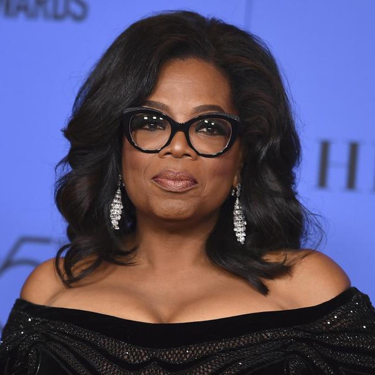 Oprah Winfrey at the Golden Globes in 2018