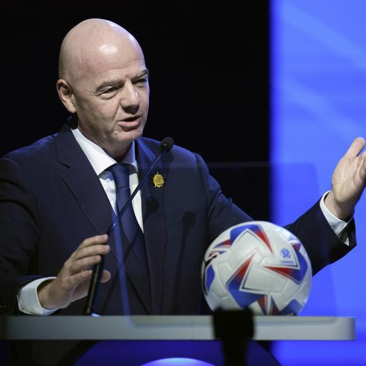 FIFA president Ganni Infantino.