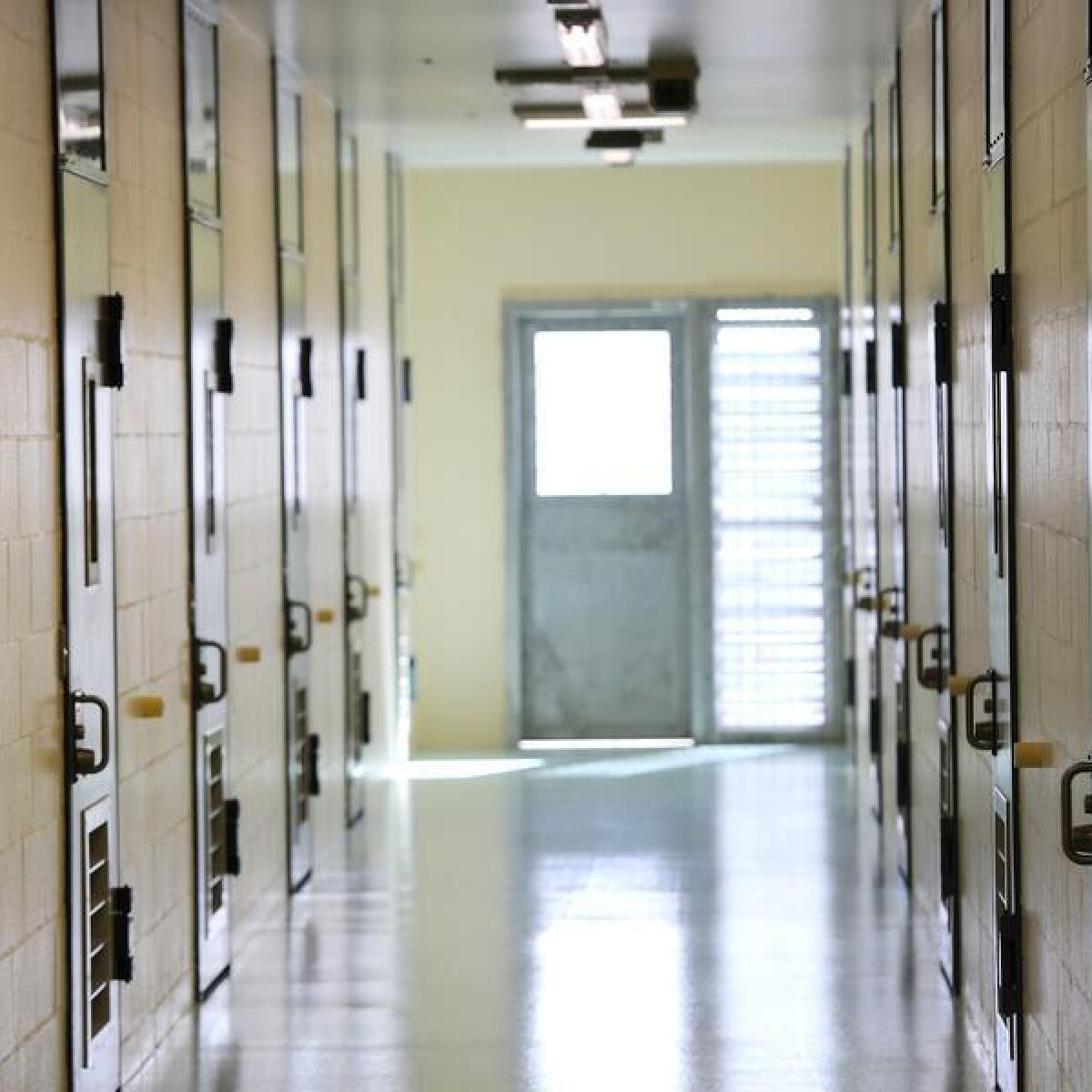 A file photo of a prison corridor 
