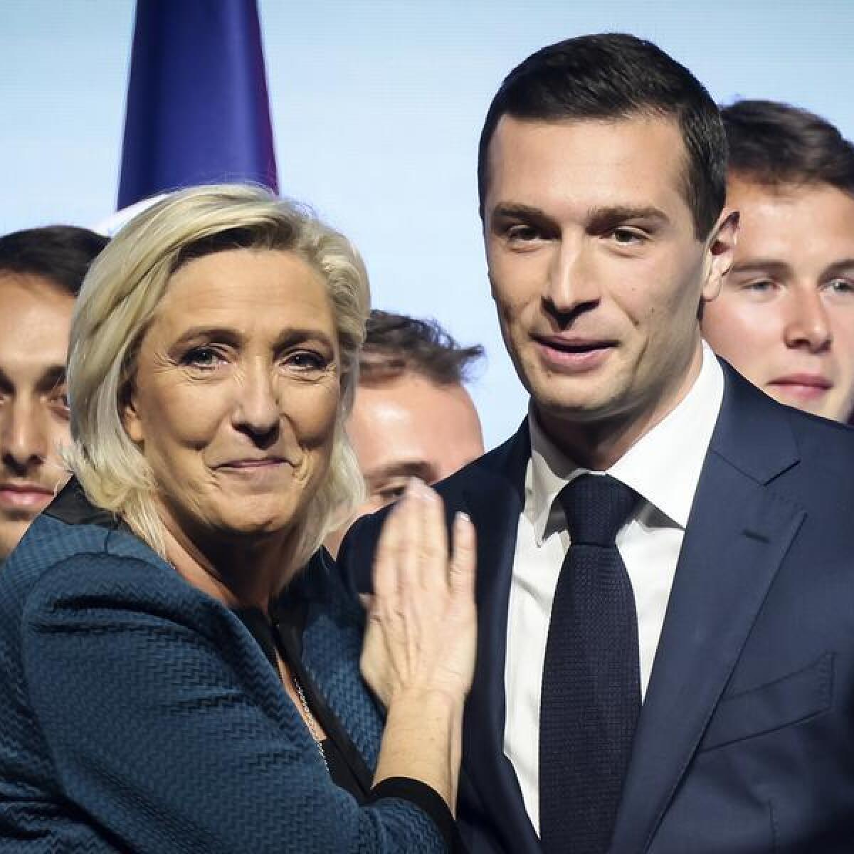 Marine Le Pen and her protege Jordan Bardella