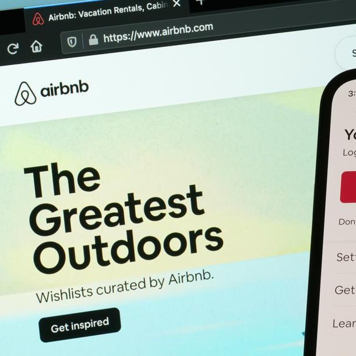 The login page for Airbnb's phone app