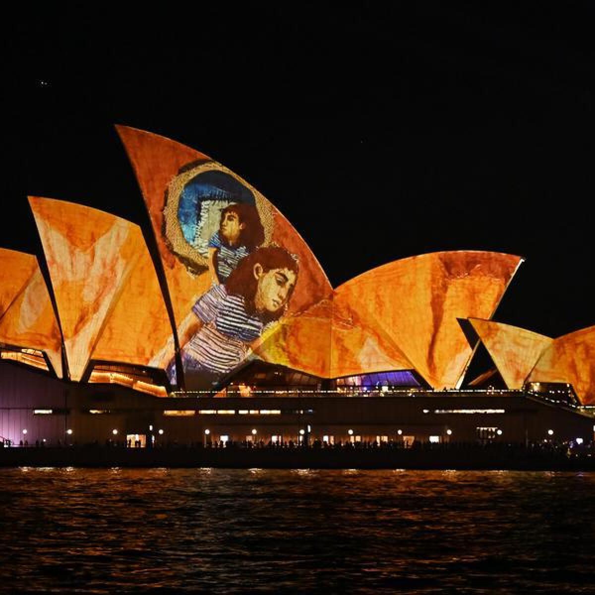 The Sydney Opera House is illuminated as part of 2024 Vivid Sydney