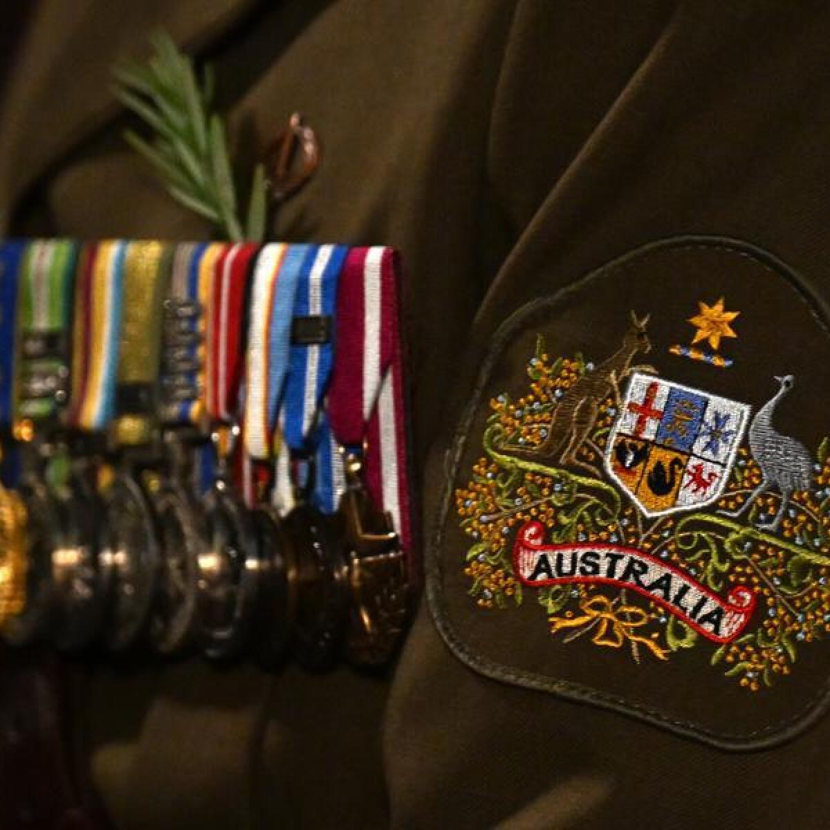 A file photo showing service medals 