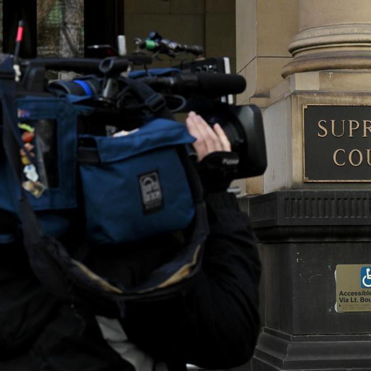 Cameraman outside the Supreme Court (file image)