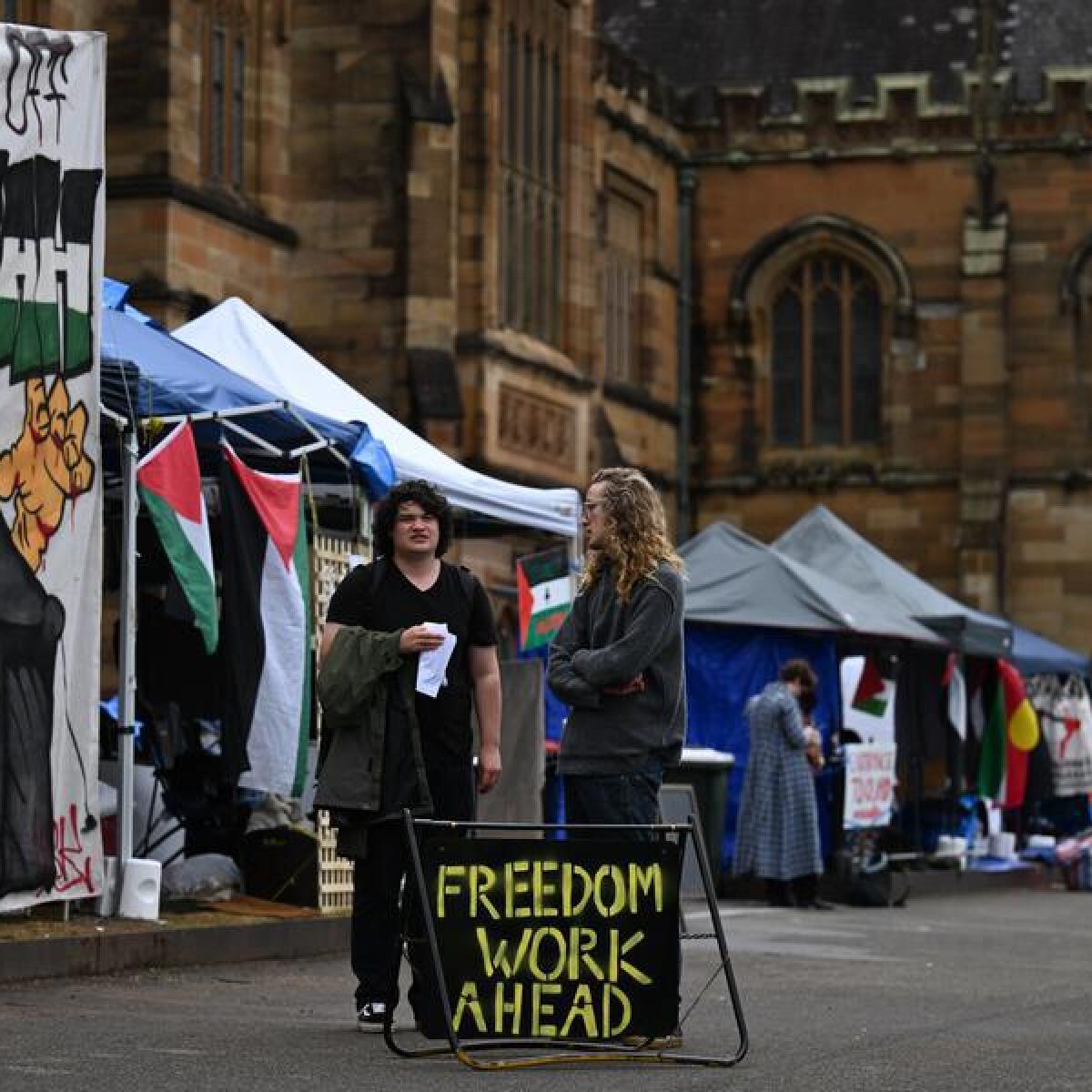 The Pro-Palestine encampment at the University of Sydney