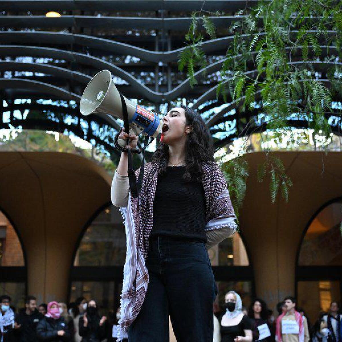 A Pro-Palestine rally at the University of Melbourne