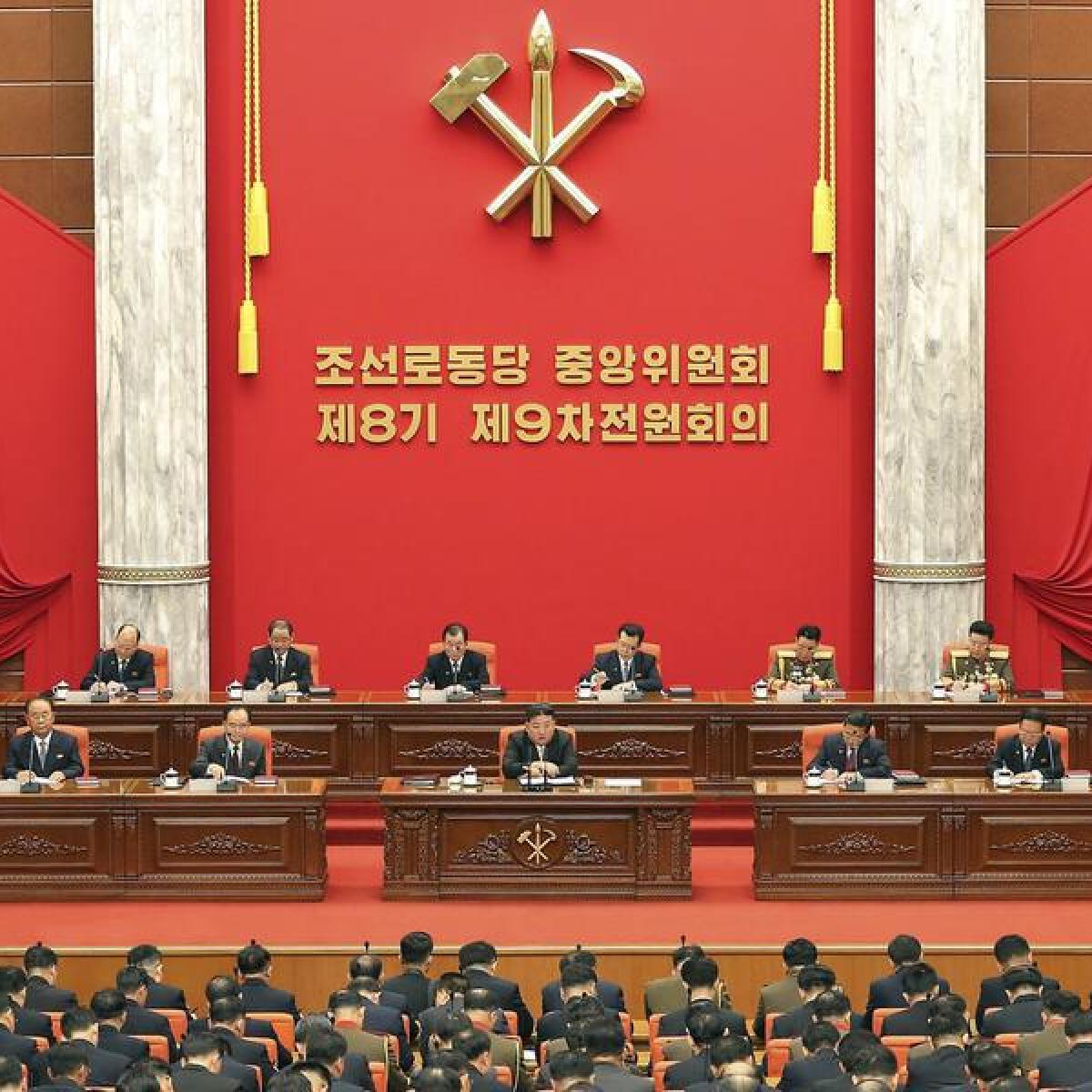 The plenary meeting of ruling Workersâ€™ Party in Pyongyang