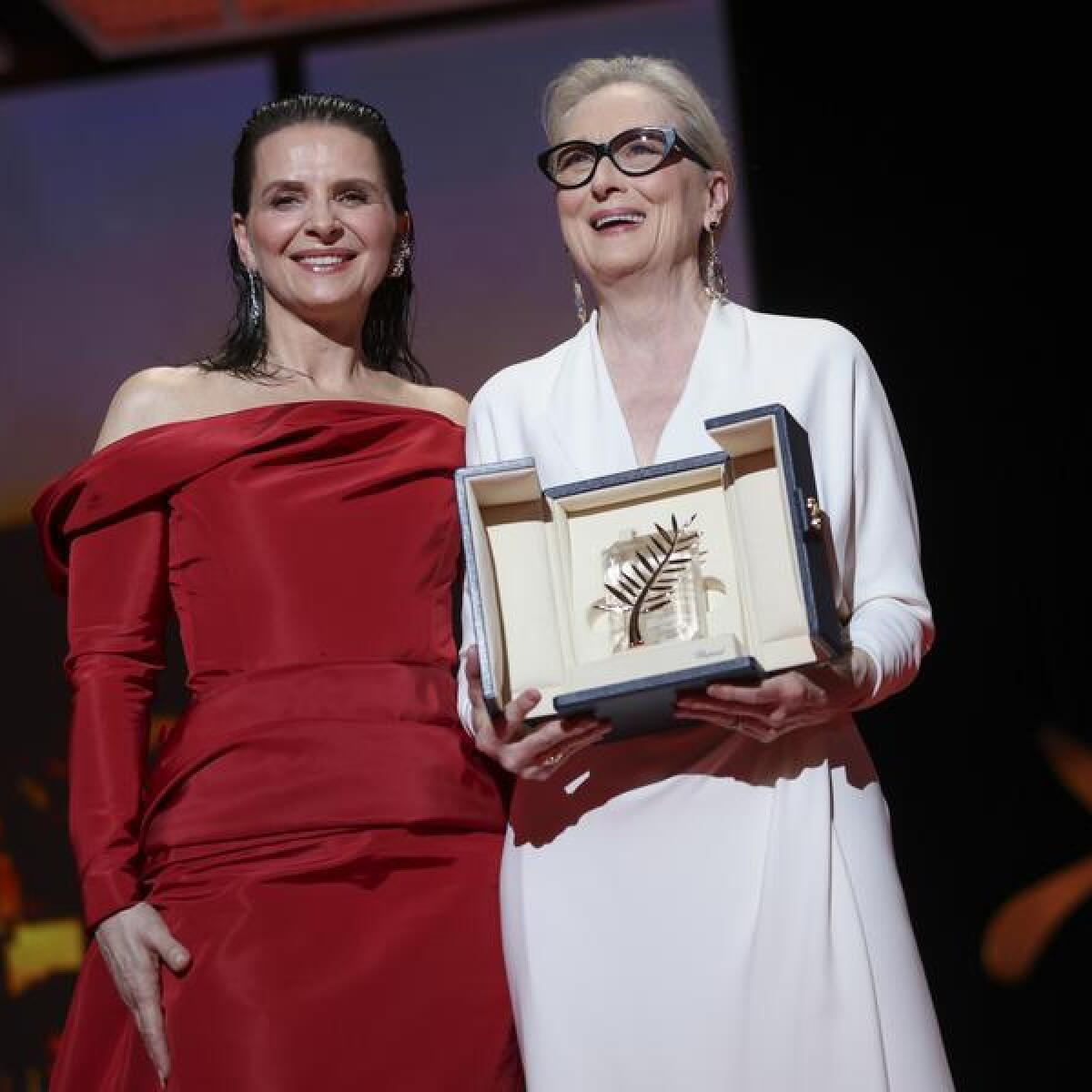 Meryl Streep and Juliette Binoche at Cannes in 2024