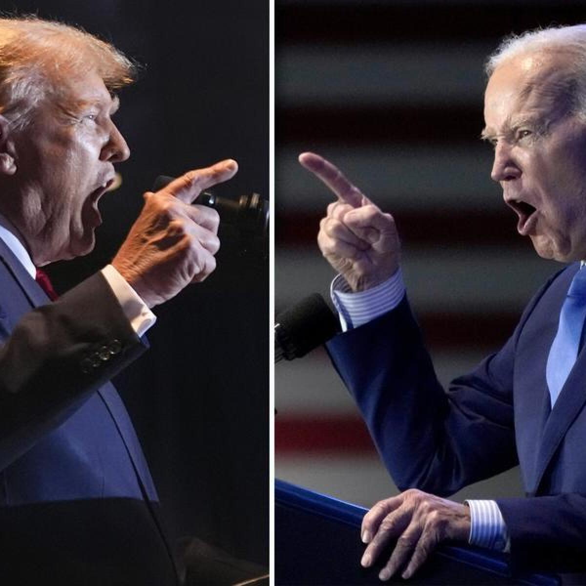 Former president Donald Trump and President Joe Biden
