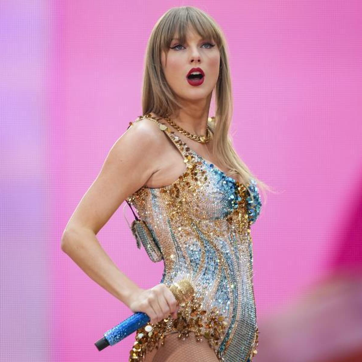 Taylor Swift performs at Wembley Stadium in London