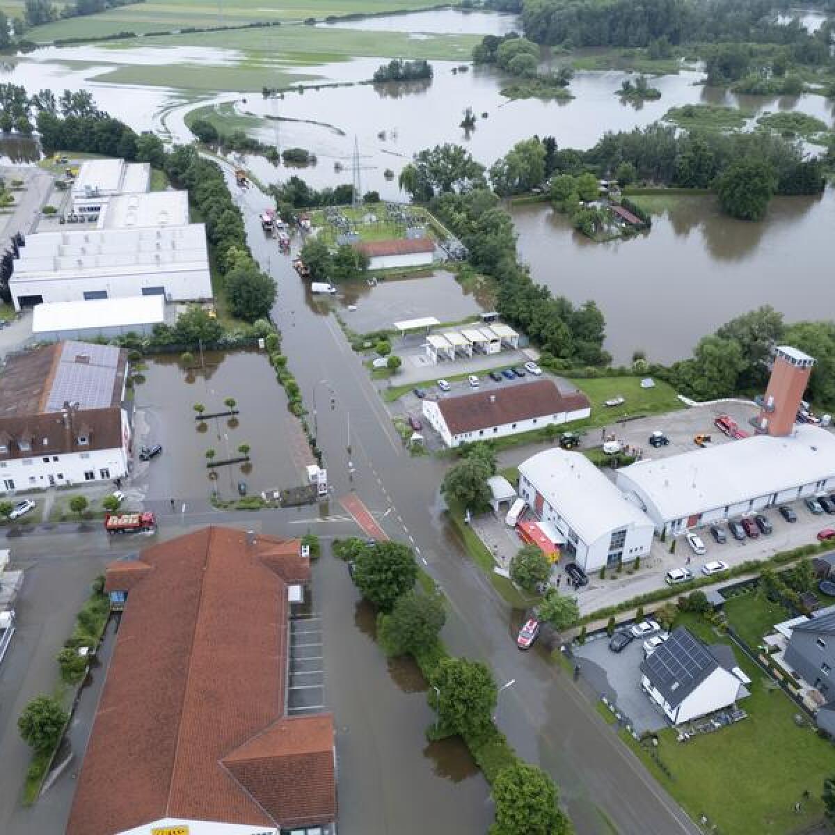 Flooding in Reichertshofen, Germany