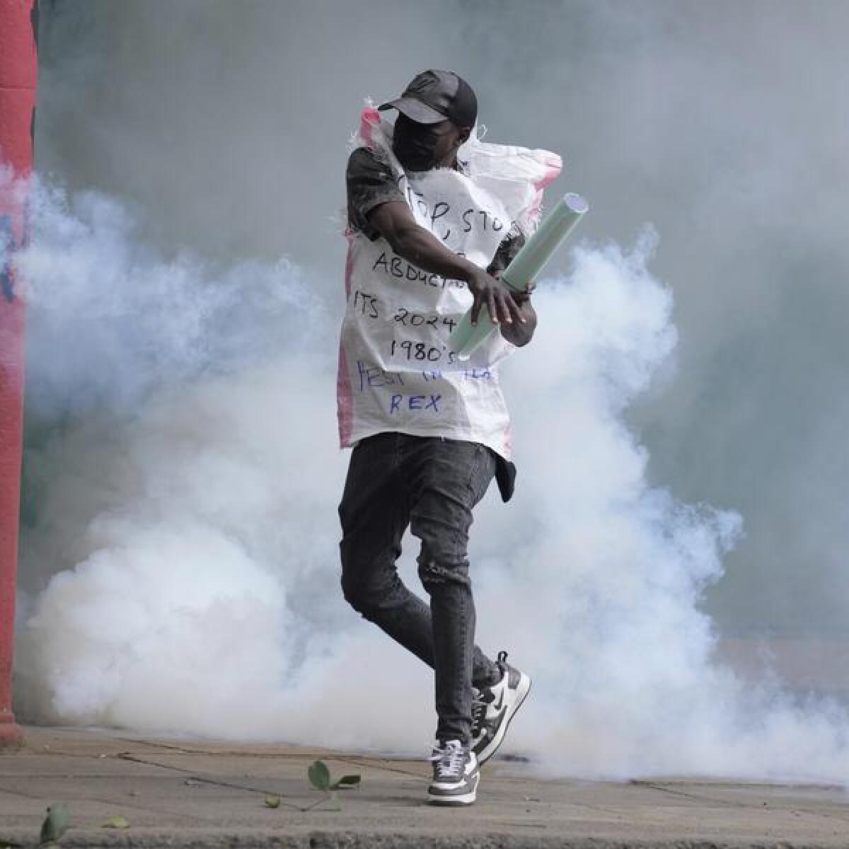 Protester in Kenya