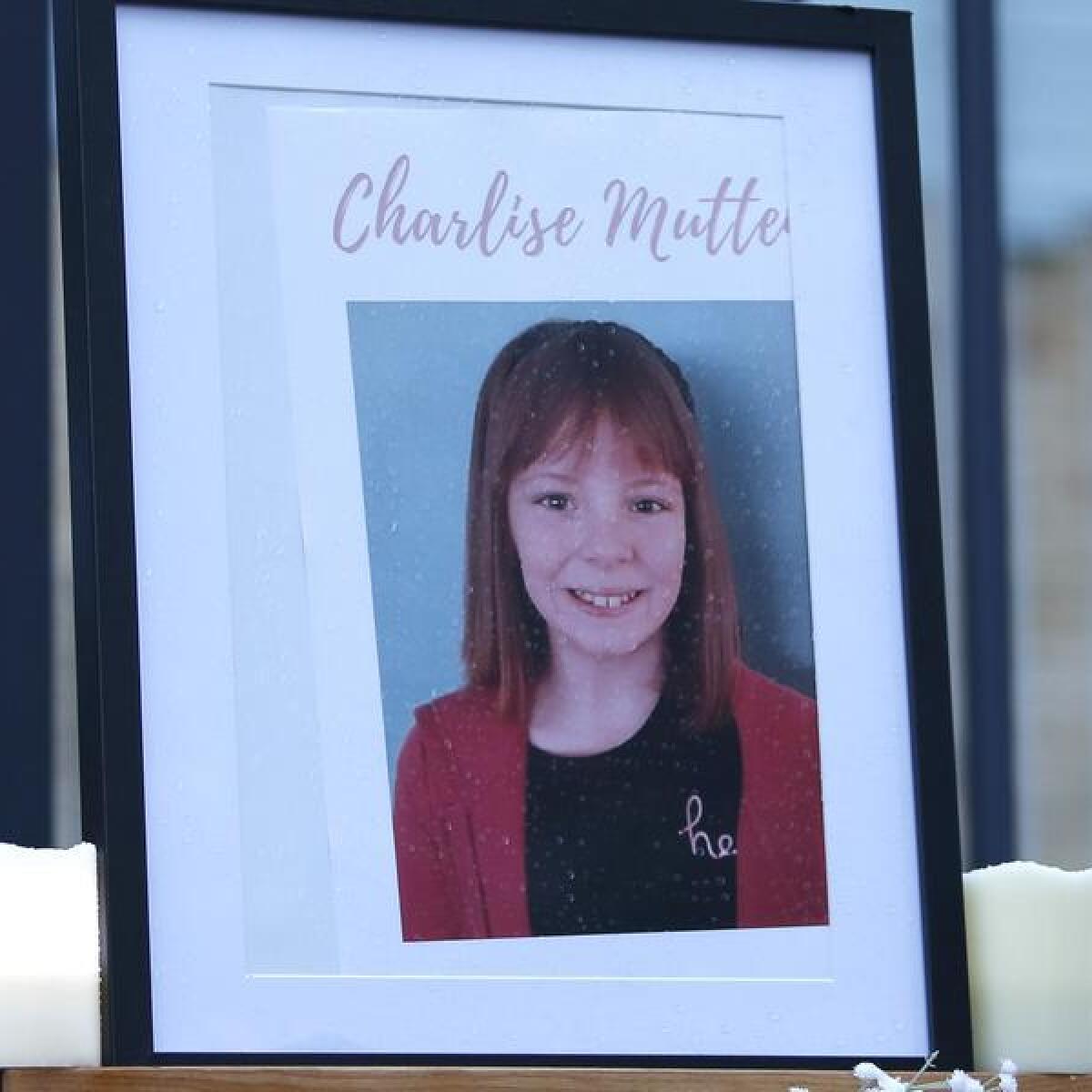 Photo at vigil for Charlise Mutten (file image)