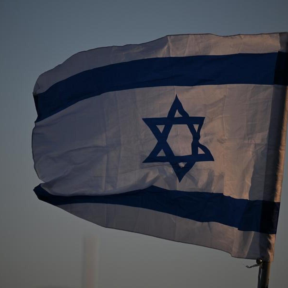 A file photo of an Israeli flag 