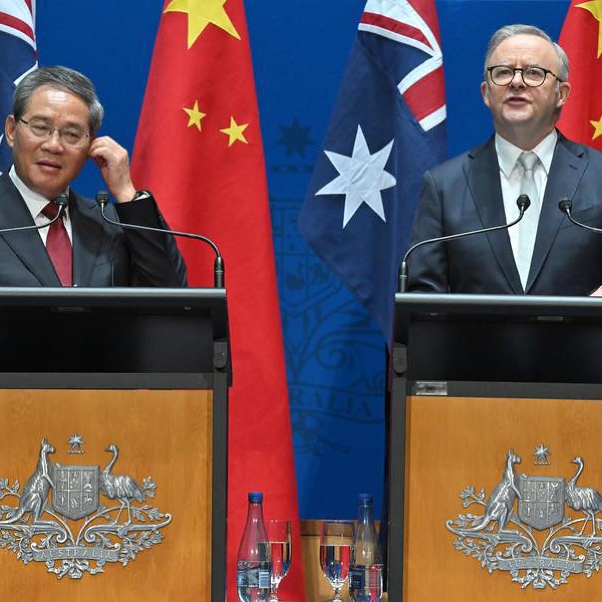 Li Qiang and Anthony Albanese