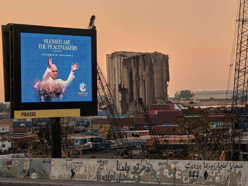 Pope wraps Lebanon visit with prayer at port blast site