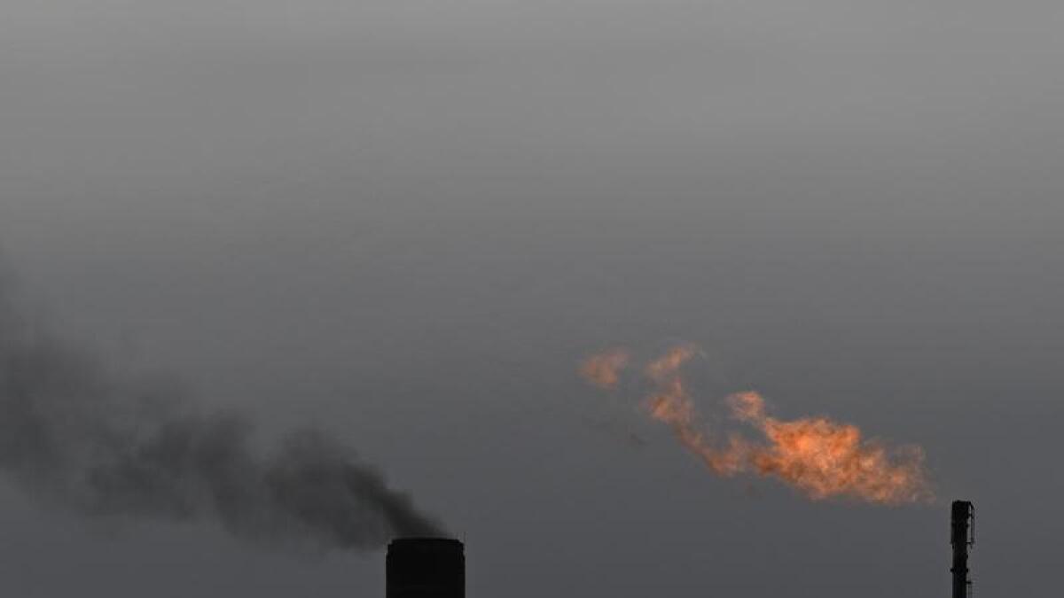 Gas is burnt off at Port Kembla (file)