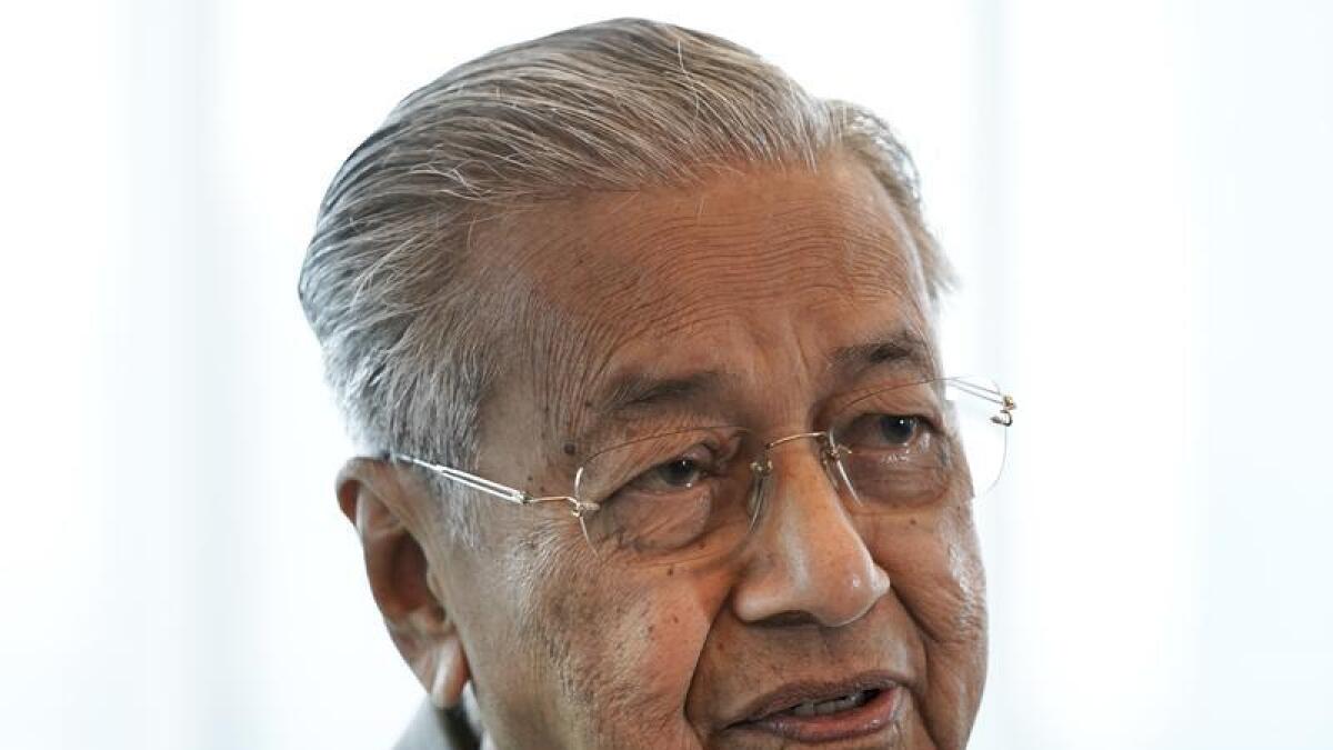 Former Malaysian prime minister Mahathir Mohamad