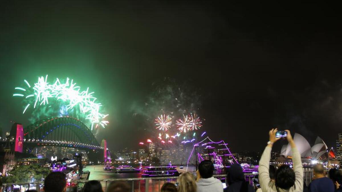 Crowds at Sydney Harbour on New Year's Eve 2019