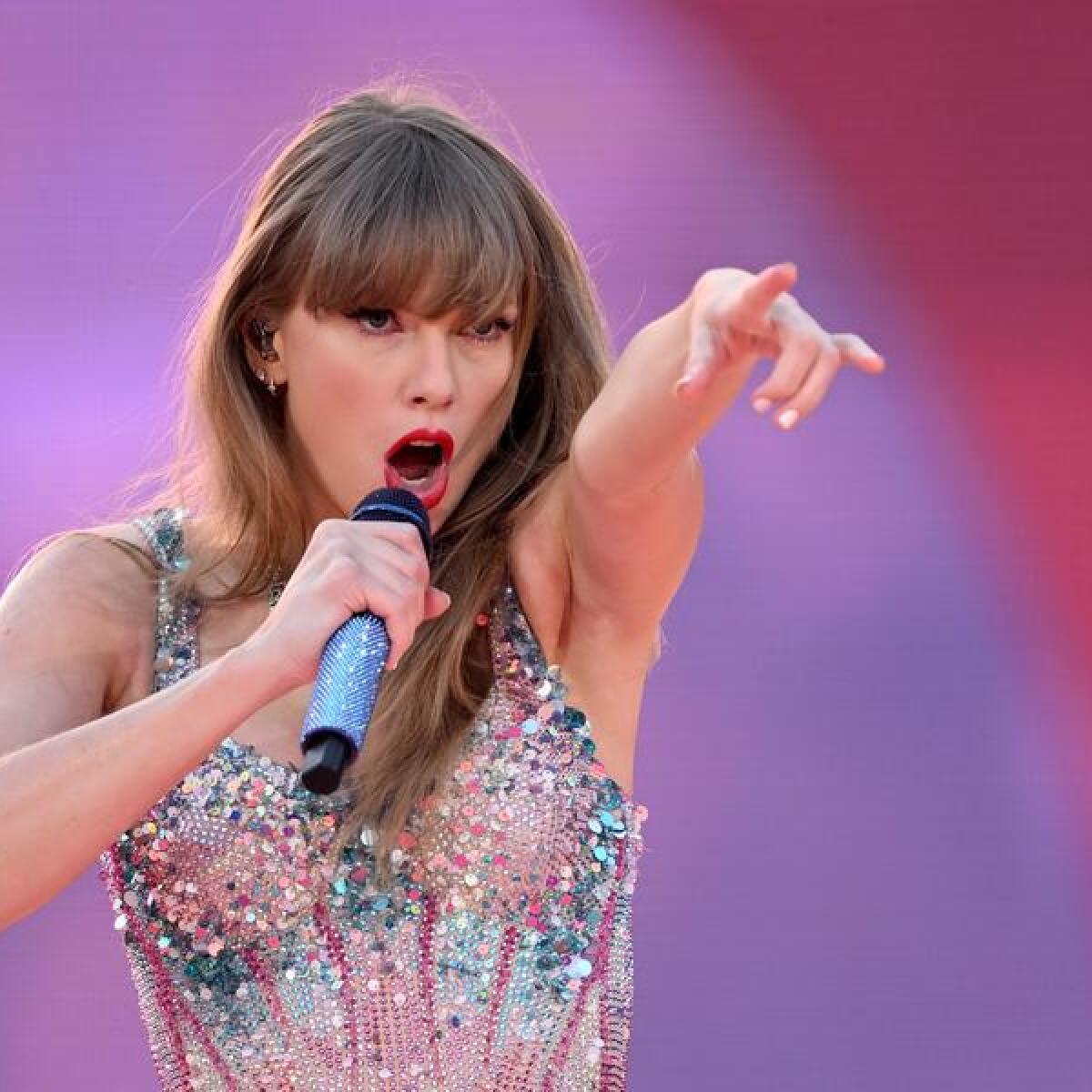 Taylor Swift performs at the MCG in Melbourne