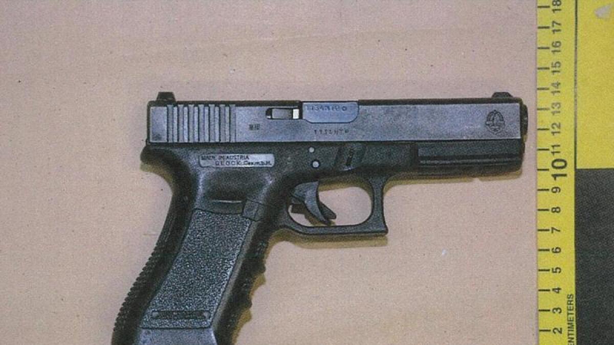 Zachary Rolfe's police issue Glock gun (file image)