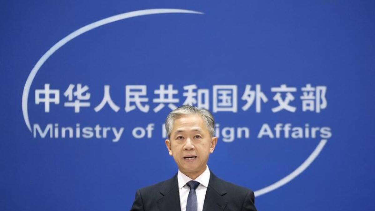 Chinese Foreign Ministry spokesman Wang Wenbin.