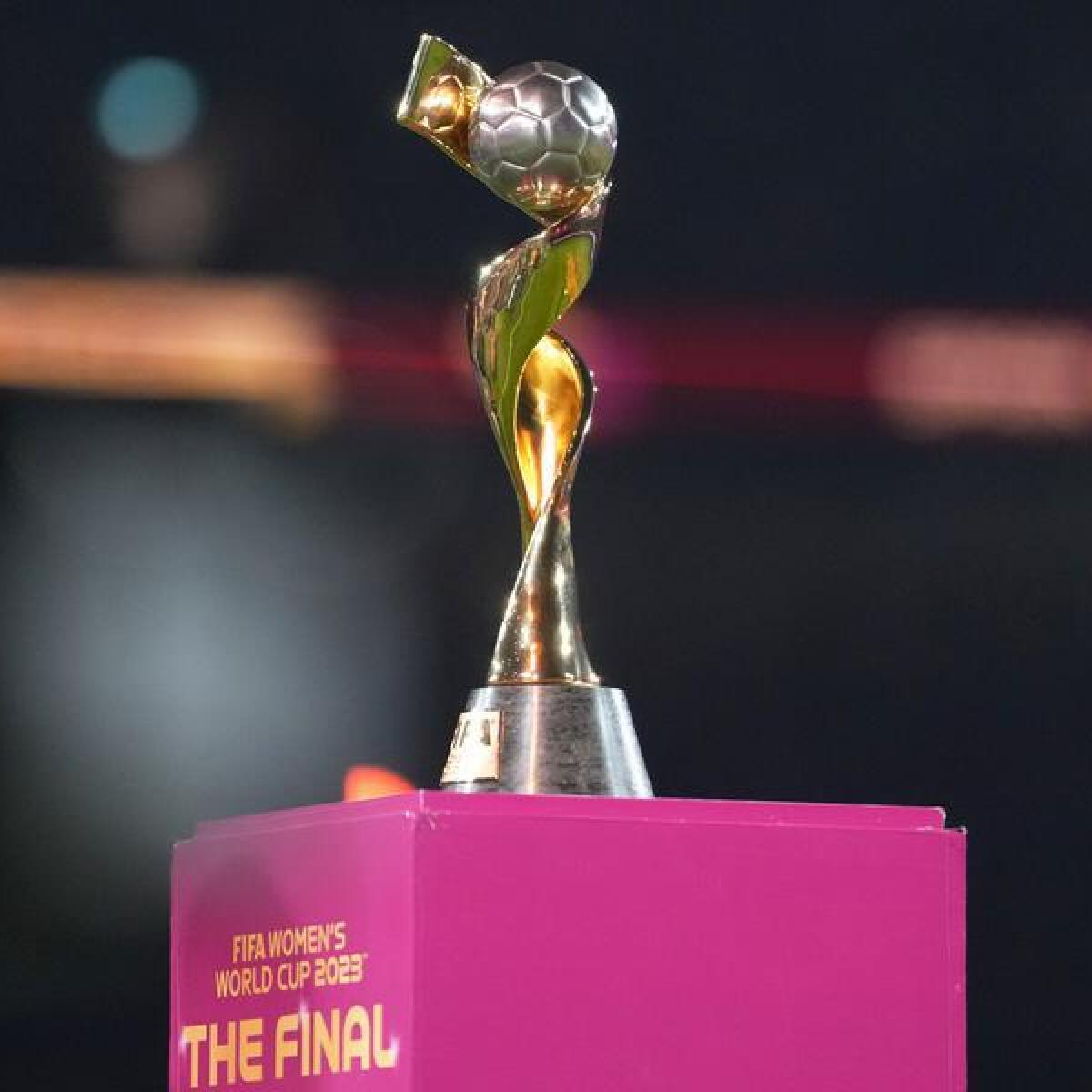 Women's World Cup soccer trophy.