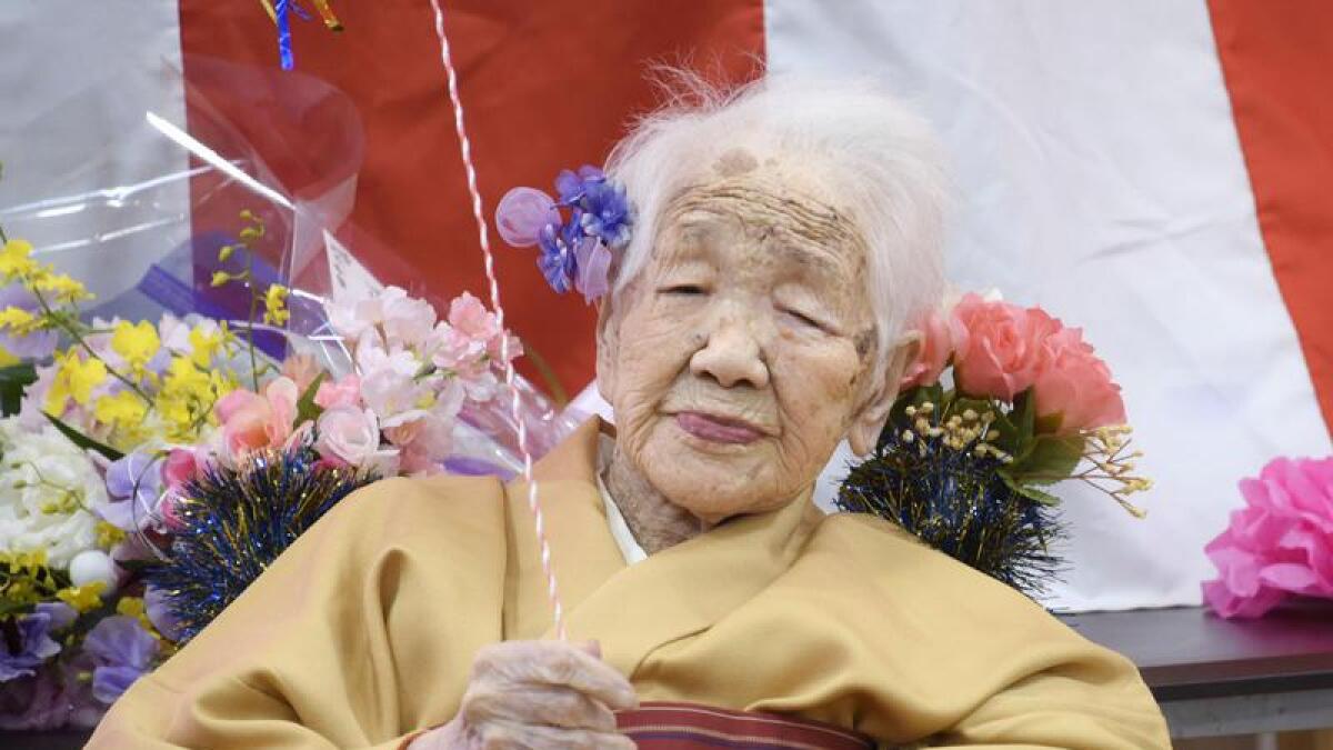 Kane Tanaka celebrates her 117th birthday.