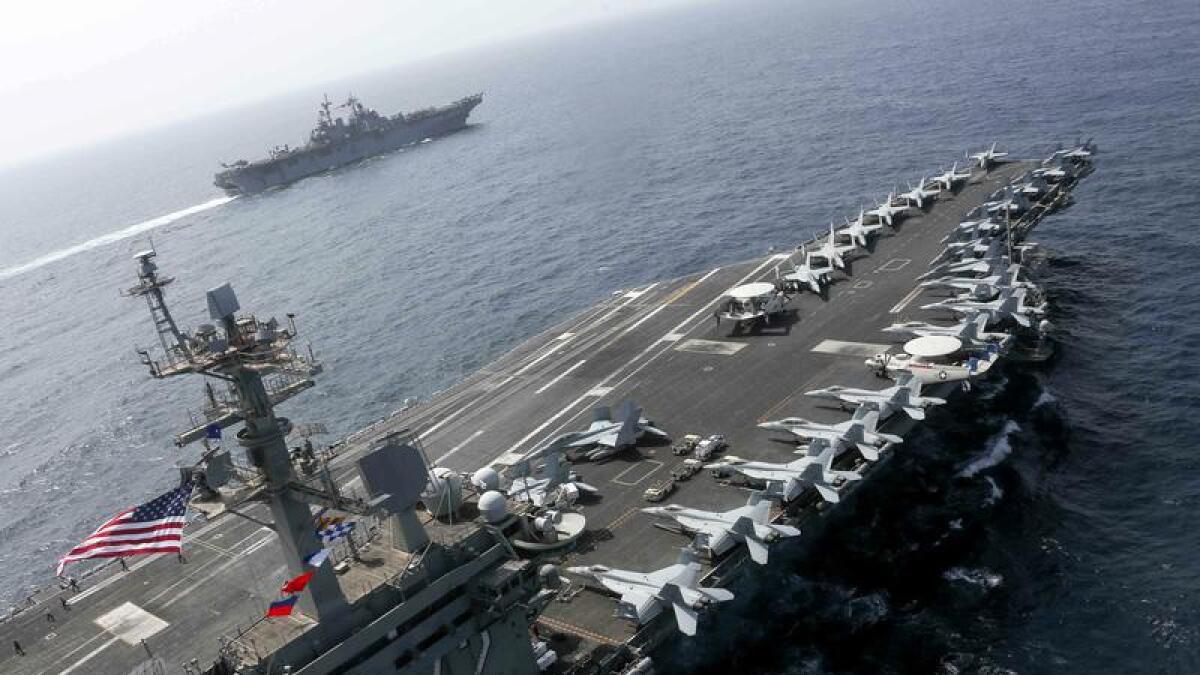 The USS Abraham Lincoln has deployed off the Korean peninsula.