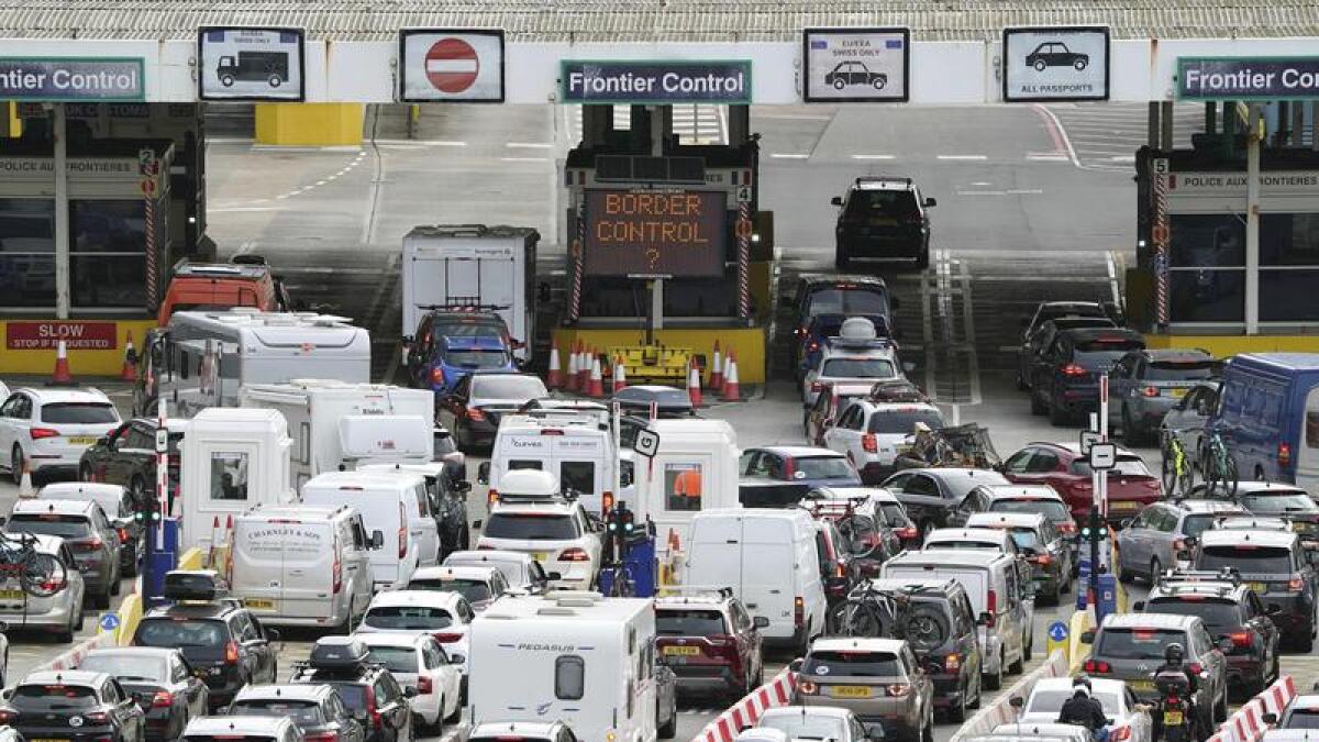 The UK port of Dover will process 10,000 vehicles on Saturday.