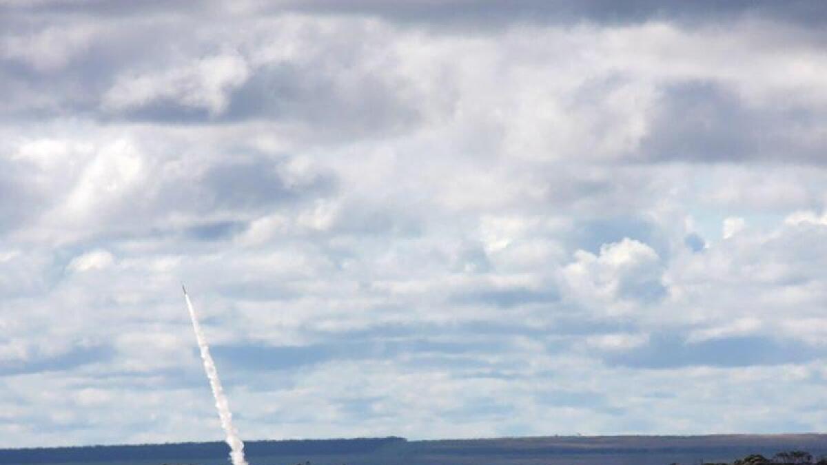 A rocket taking off in ustralia