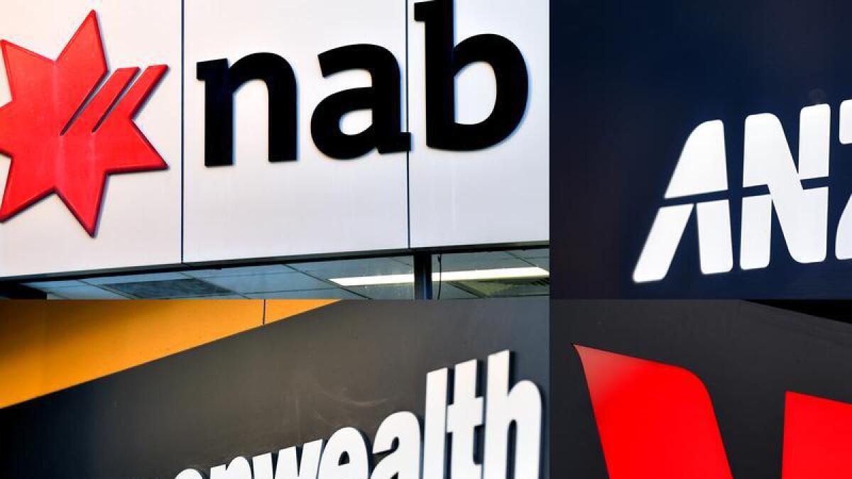 Composite image of the logos of Australia's big four banks