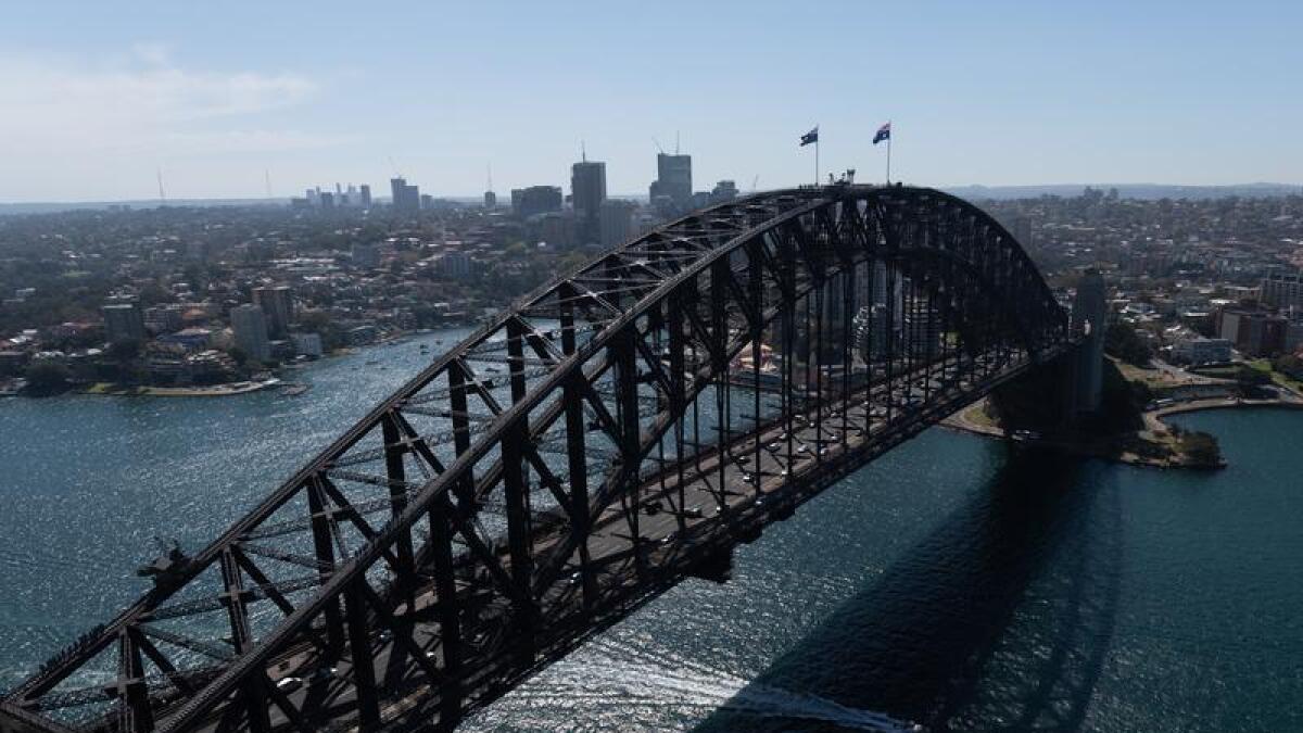 An aerial view of the Sydney Barbour Bridge (file image)