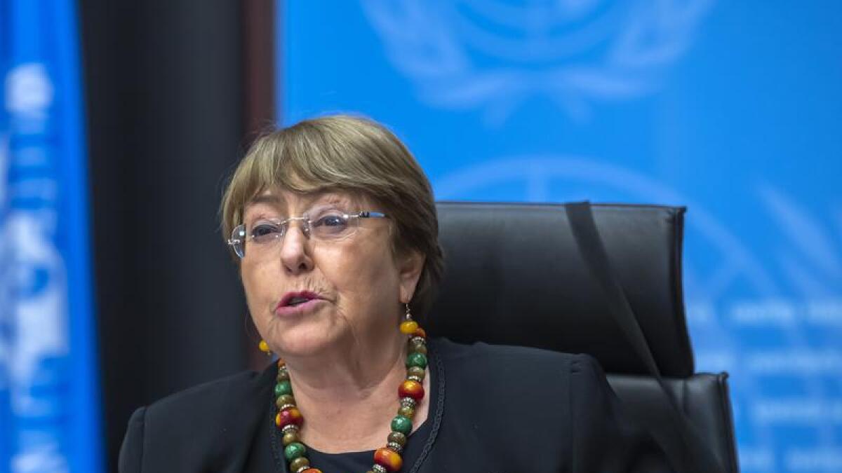 The UN human rights chief, Michelle Bachelet.