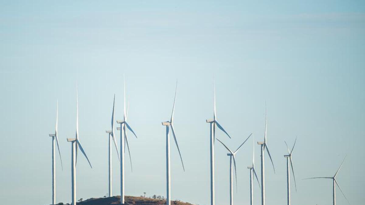Wind turbines north-east of Silverton, west of Broken Hill