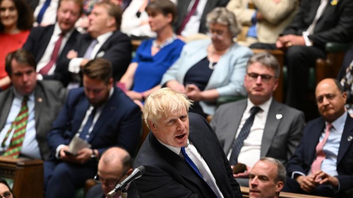 "I am not going to step down": British Prime Minister Boris Johnson.