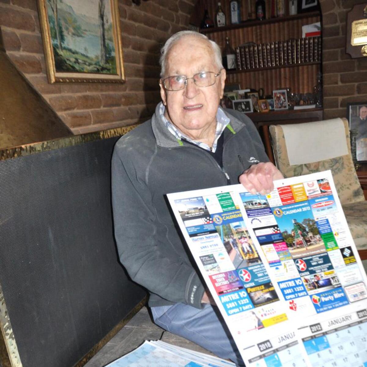 Pat Hogan was in charge of the Deniliquin Lions Club’s calendar for decades.