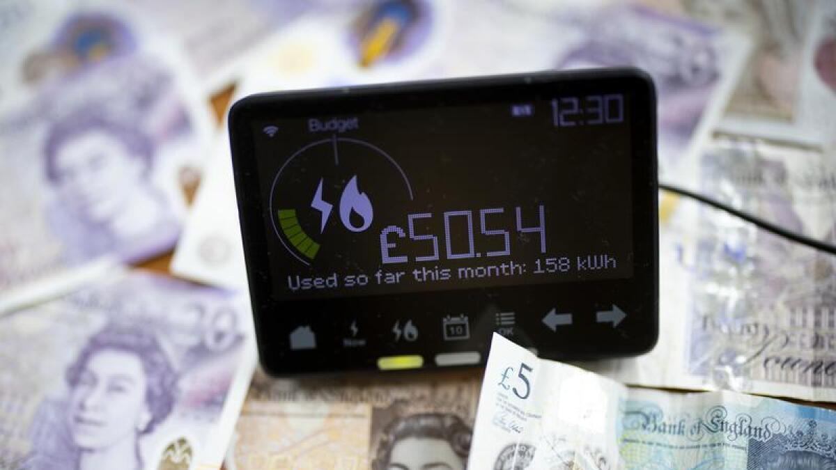 Smart energy meter and UK banknotes