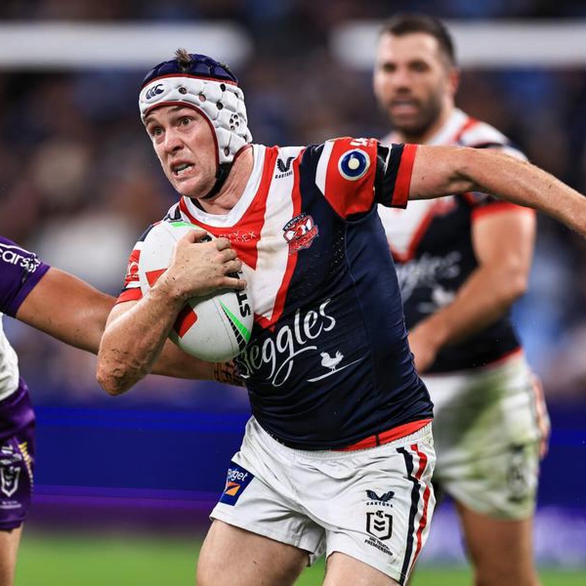 Luke Keary in action for the Sydney Roosters.