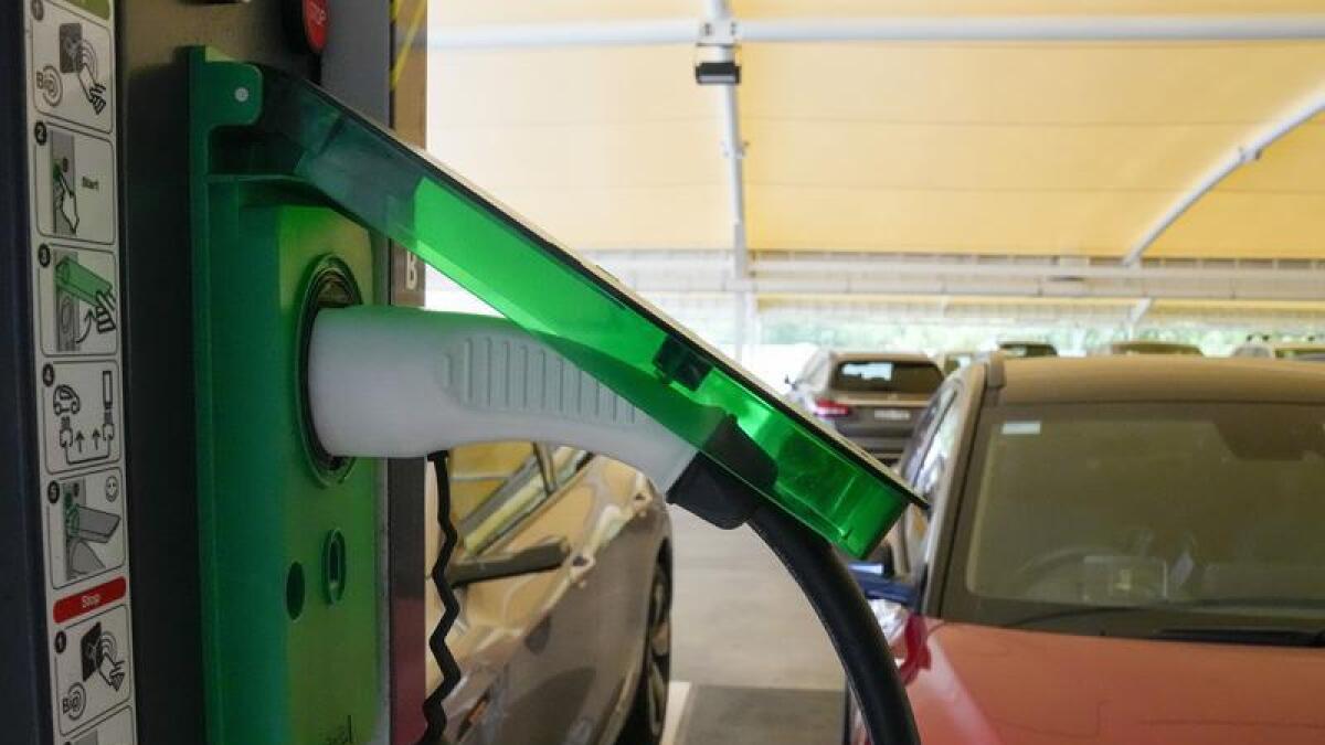 Image of electric car charging station